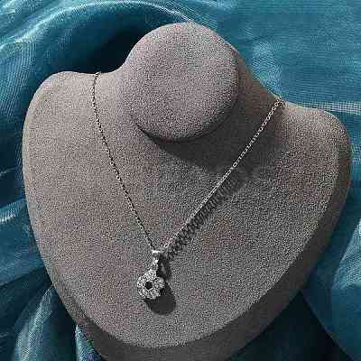 Zinc Alloy Crystal Rhinestone Sport Ball Pendant Cable Chain Necklaces LS-NJEW-U024-01P-05-1
