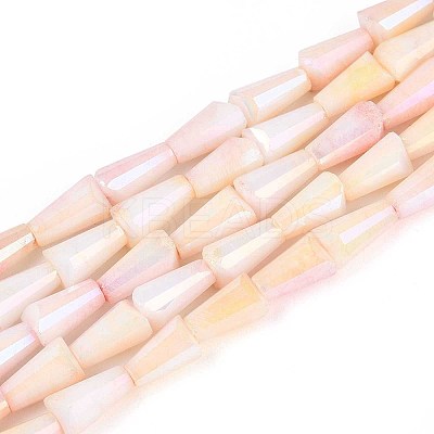 Anti-Tarnish Electroplate Glass Beads Strands GLAA-T025-27D-1