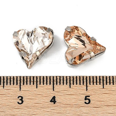 Brass Glass Rhinestone Sew on Rhinestones RGLA-B004-02P-B-1