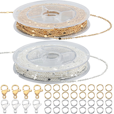DIY Chain Necklace Jewelry Kits DIY-BBC0002-38-1