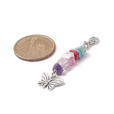 Tibetan Style Alloy Pendant Decorations HJEW-JM00930-01-1