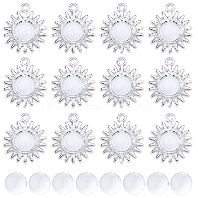 304 Stainless Steel Pendant Cabochon Settings STAS-DC0016-56P-1