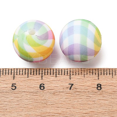 Food Grade Eco-Friendly Printed Silicone Beads SIL-A013-01A-22-1
