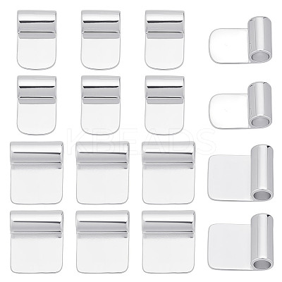 18Pcs 2 Styles Rack Plating Brass Glue-on Flat Pad Bails KK-AR0001-80C-1