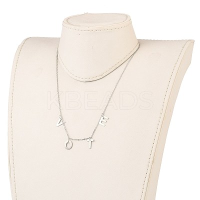 Non-Tarnish 304 Stainless Steel Pendant Necklaces NJEW-JN03127-01-1