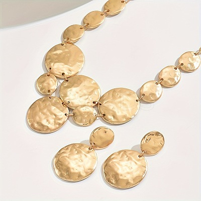 Alloy Pendant Necklaces & Stud Dangle Earrings Sets for Women FS-WG70423-01-1