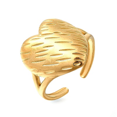 304 Stainless Steel Open Cuff Rings LS-RJEW-M072-12G-1