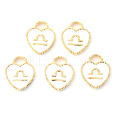 Light Gold Plated Alloy Enamel Pendants ENAM-R136-30-11-1