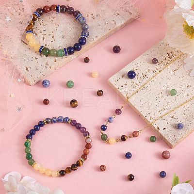 140Pcs 7 Style Natural Gemstone Beads G-SZ0002-06-1
