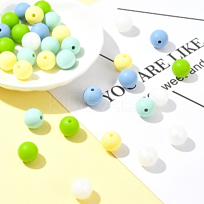 35Pcs Food Grade Eco-Friendly Silicone Focal Beads SIL-FS0001-22E-1