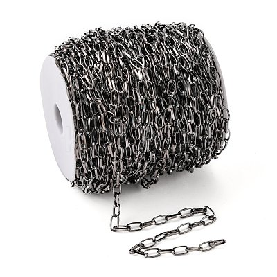 Iron Paperclip Chains CH-R025-13x6mm-B-1