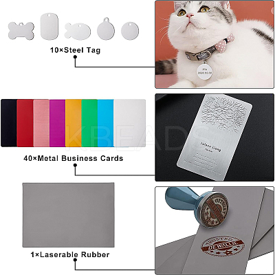 DIY Sublimation Blank Geometry Pet Tag Pendant Necklace Making Findings Kit DIY-BC0005-31-1