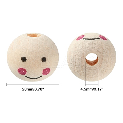 Natural Wood Beads X-WOOD-T019-13B-1