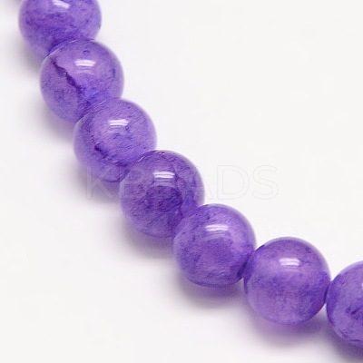 Dyed Natural Green Jade Beads Strands JBS053-10MM-30-1