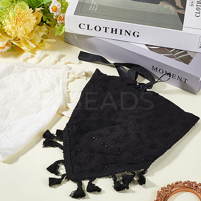 2Pcs 2 Colors Triangle Crochet Bandanas OHAR-CP0001-21-1