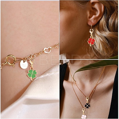 40Pcs 10 40Pcs 10 Style Alloy Enamel Pendant Decorations HJEW-YW00187-1