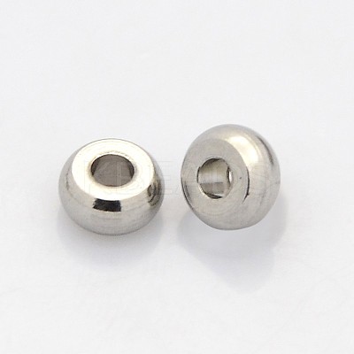 Tarnish Resistant Rondelle 304 Stainless Steel Beads STAS-N044-23-1