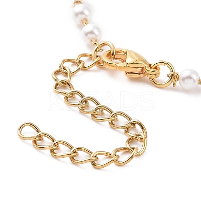 PVD Vacuum Plating 304 Stainless Steel Beaded Necklaces NJEW-E064-07G-1
