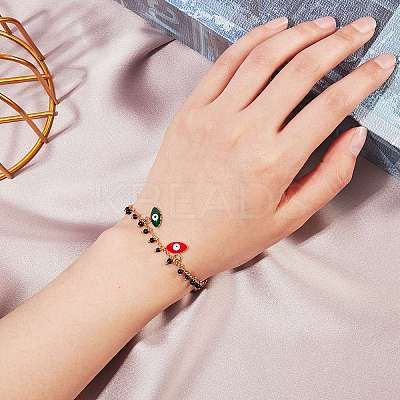 20Pcs 10 Colors Brass Enamel Charms KK-SZ0004-06-1