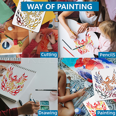 1Pc PET Hollow Out Drawing Painting Stencils DIY-MA0004-61B-03-1