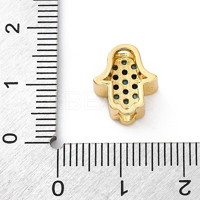 Brass Cubic Zirconia Beads KK-S510-43G-02-1