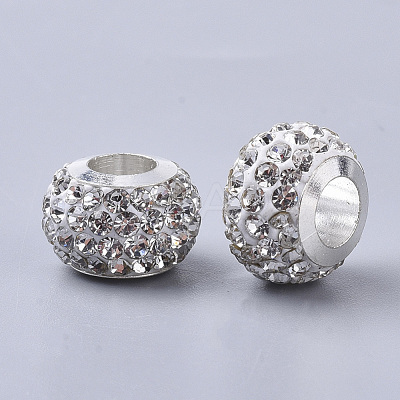 Polymer Clay Rhinestone European Beads RB-S055-16A-1
