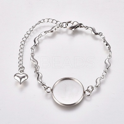 304 Stainless Steel Bracelet Making STAS-WH0014-22P-1