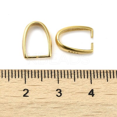 Rack Plating 925 Sterling Silver Ice Pick Pinch Bails STER-NH0001-50G-1