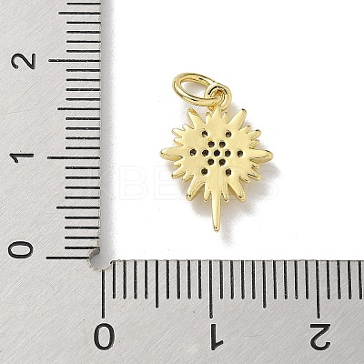 Brass Micro Pave Cubic Zirconia Pendants KK-M300-06G-01-1