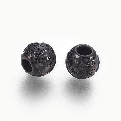 316 Surgical Stainless Steel European Beads STAS-P212-18B-09-1