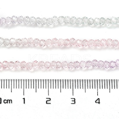 Transparent Painted Glass Beads Strands X-DGLA-A034-T2mm-A23-1