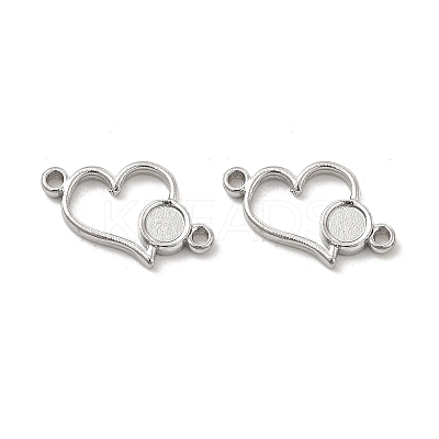 Non-Tarnish 304 Stainless Steel Cabochon Connector Settings STAS-B032-11P-1