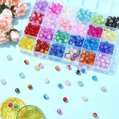 DIY Round Glass Beads Bracelets Jewelry Making Kits DIY-YW0010-59-1