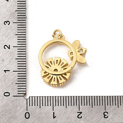 Brass Micro Pave Cubic Zirconia Pendants KK-I360-040G-1