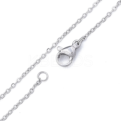 Non-Tarnish 304 Stainless Steel Cable Chains Necklace for Men Women LS-NJEW-N050-A02-S12-1