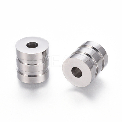 Tarnish Resistant 304 Stainless Steel Groove Beads X-STAS-I126-05P-1