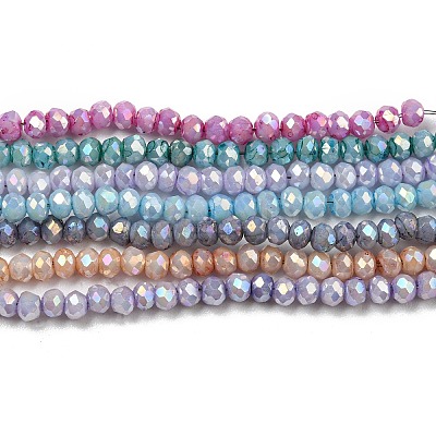 Opaque Baking Paint Glass Beads Strands DGLA-F002-03-1