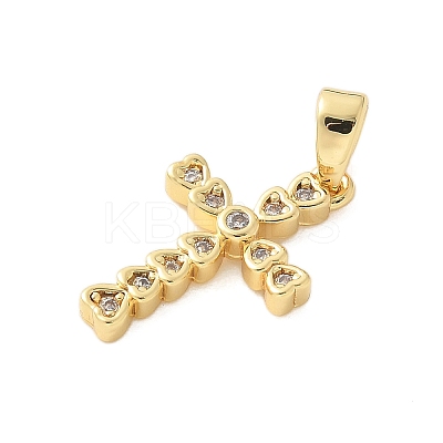 Brass Micro Pave Cubic Zirconia Pendants KK-U056-50G-1