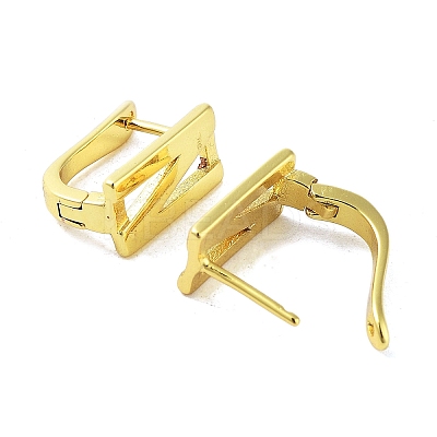 Brass Letter Stud Earrings for Women EJEW-A038-01N-G-1
