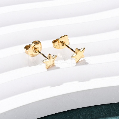 304 Stainless Steel Stud Earrings EJEW-Z134-04G-1