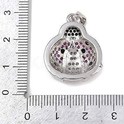Brass Micro Pave Cubic Zirconia Pendants KK-A260-07A-P-1
