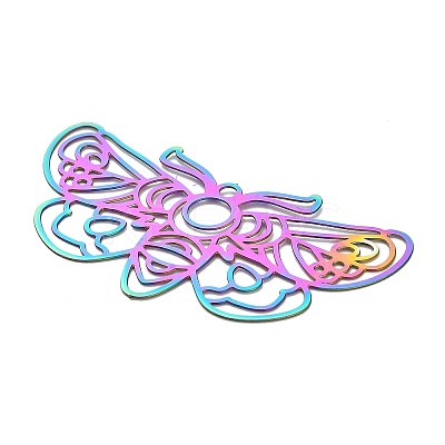 201 Stainless Steel Pendants STAS-B051-02RC-04-1