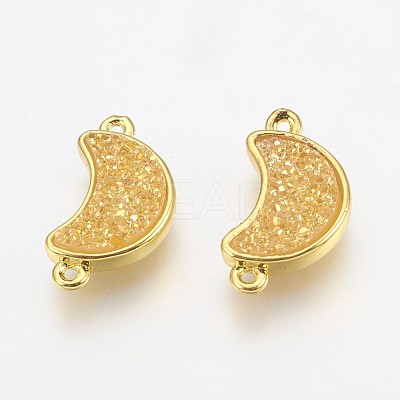 Electroplate Druzy Resin Links connectors RESI-F014-D01-1