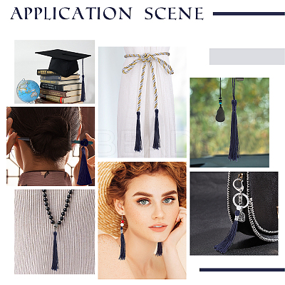 100Pcs Polyester Tassel Big Pendant Decorations FIND-SC0003-36D-1