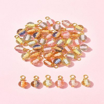40Pcs Gradient Color Resin Pendants PALLOY-FS00029-1