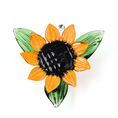 Handmade Lampwork Pendants LAMP-N034-06C-1
