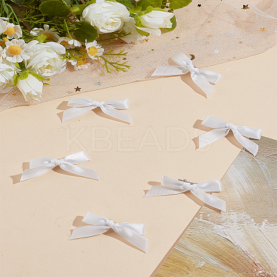 10Pcs Bowknot Polyester Alligator Hair Clips AJEW-LP0008-08A-1