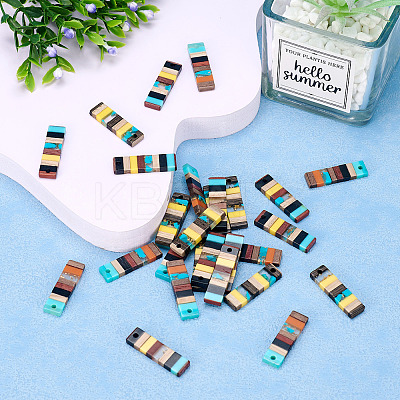 Translucent Resin & Walnut Wood Pendants RESI-TAC0017-47-A03-1