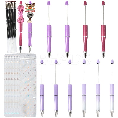 10Pcs ABS Plastic Ball-Point Pen AJEW-FS0001-43A-1
