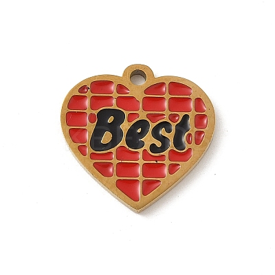 304 Stainless Steel Enamel Charms LS-STAS-P388-19C-G-1